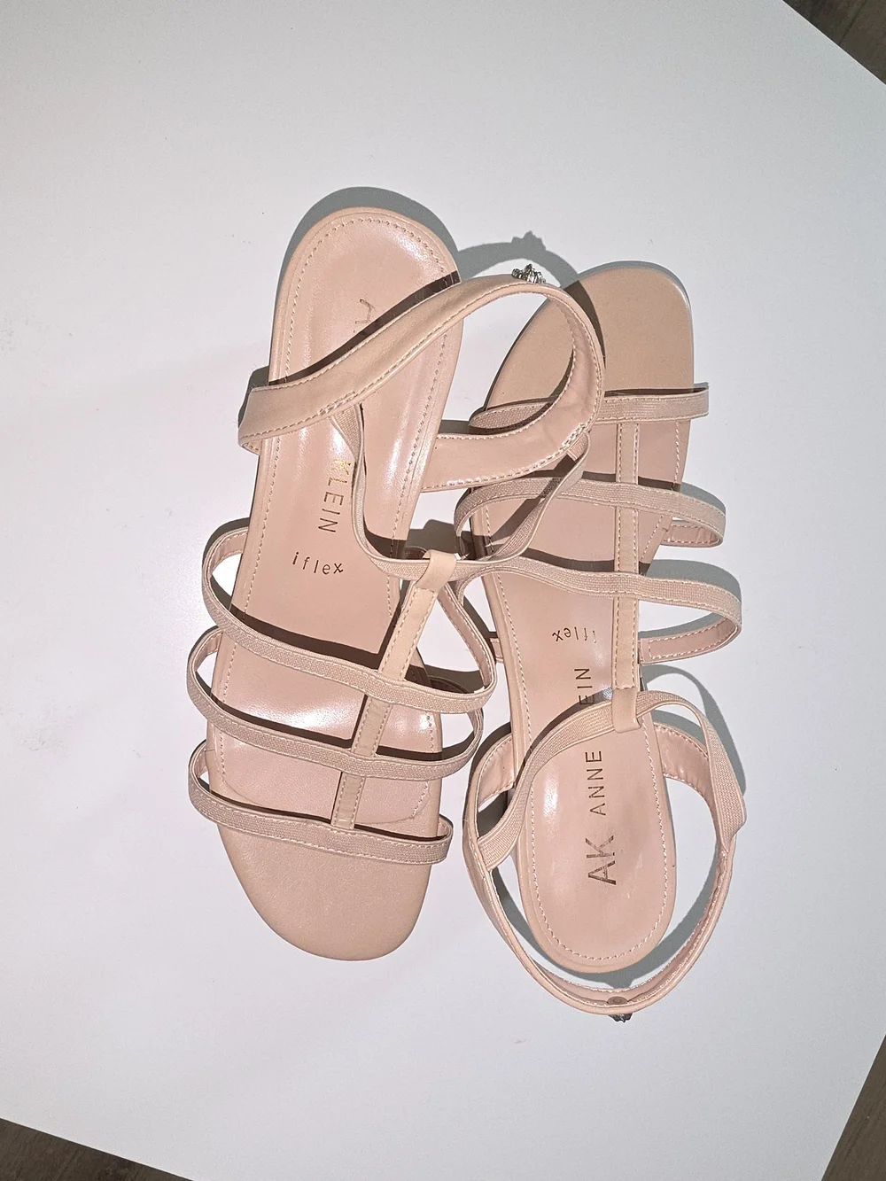 Anne Klein Blush Multi-Strap Slingback Sandals